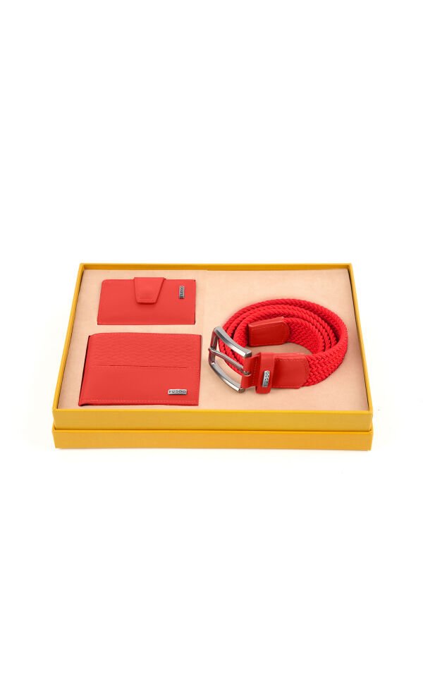 Cüzdan Kartlık Kemer 3 lü Set