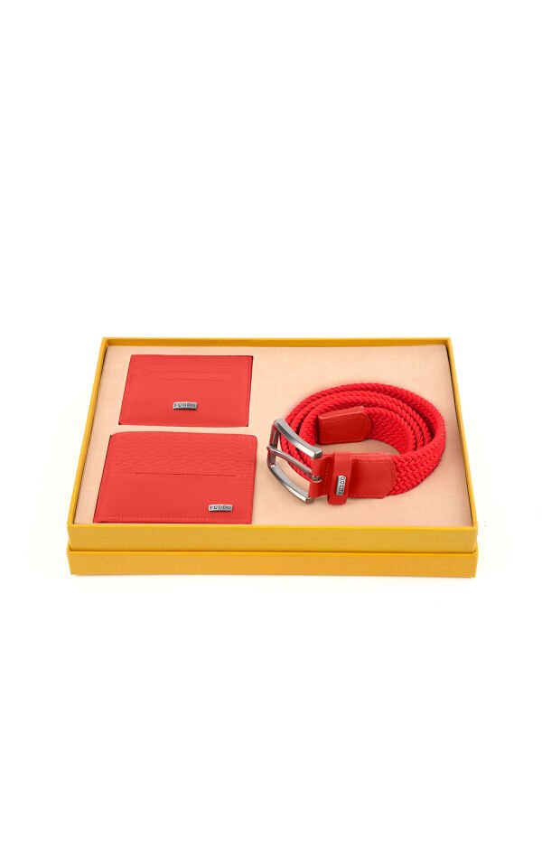 Cüzdan Kartlık Kemer 3 lü Set