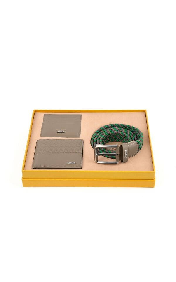 Cüzdan Kartlık Kemer 3 lü Set