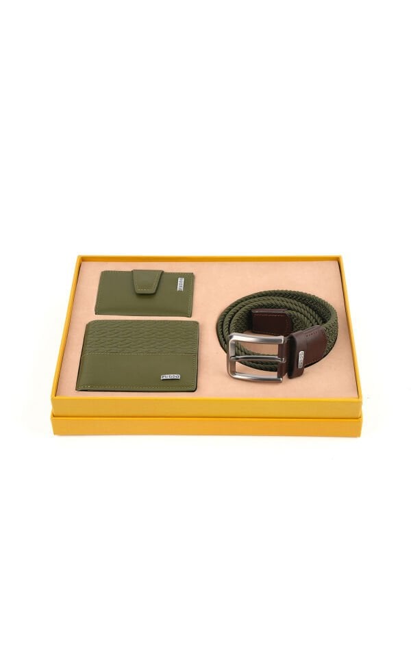 Cüzdan Kartlık Kemer 3 lü Set