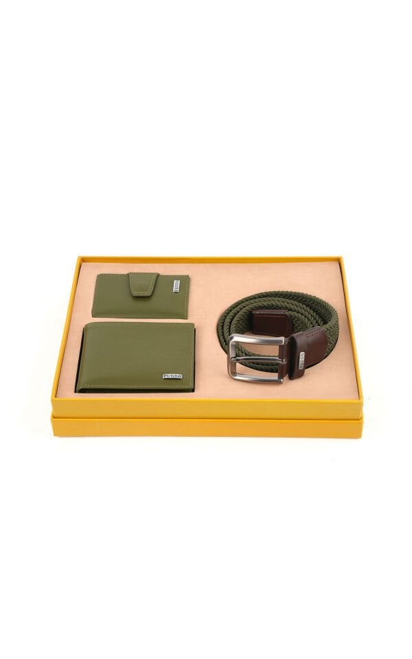 Cüzdan Kartlık Kemer 3 lü Set