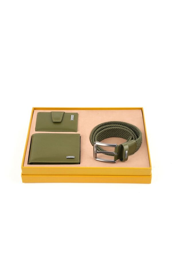 Cüzdan Kartlık Kemer 3 lü Set
