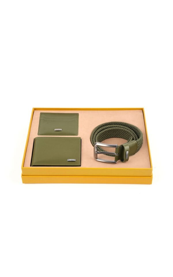 Cüzdan Kartlık Kemer 3 lü Set