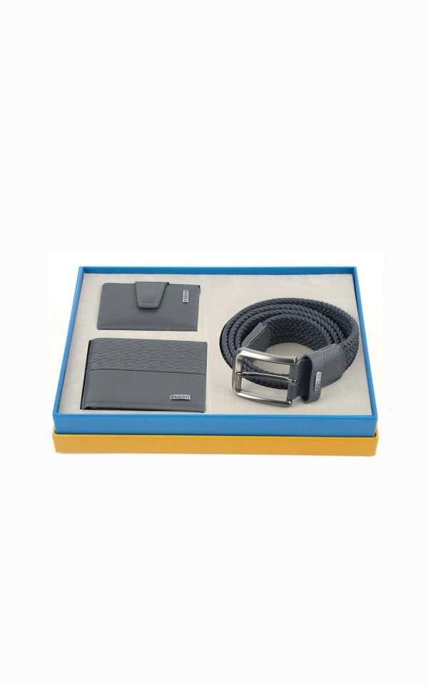 Cüzdan Kartlık Kemer 3 lü Set